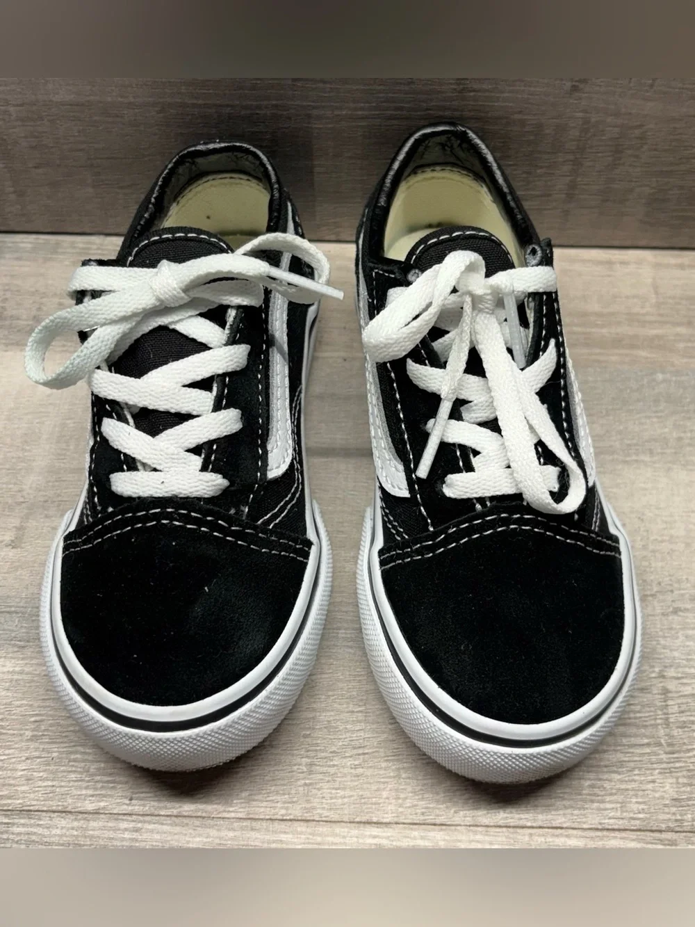 Vans Kids Black and White Old Skool Sneakers - Picture 3 of 7